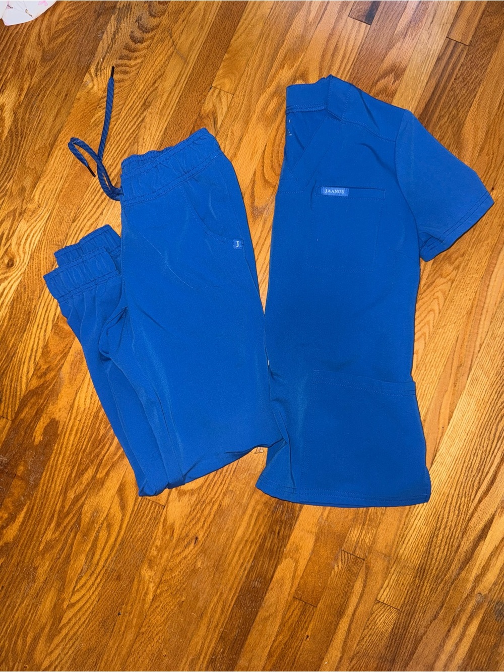 Jaanuu Royal Blue Scrub Set